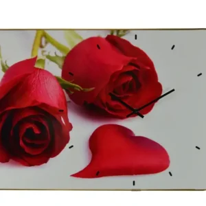 YK20 23.5X15.5 WALL CLOCK, RED ROSES - cozylivehome.com | we sell a wide range of comfortable household items* Shop All