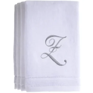 Z - Cotton velour monogram towel - White - cozylivehome.com | we sell a wide range of comfortable household items* Giftware